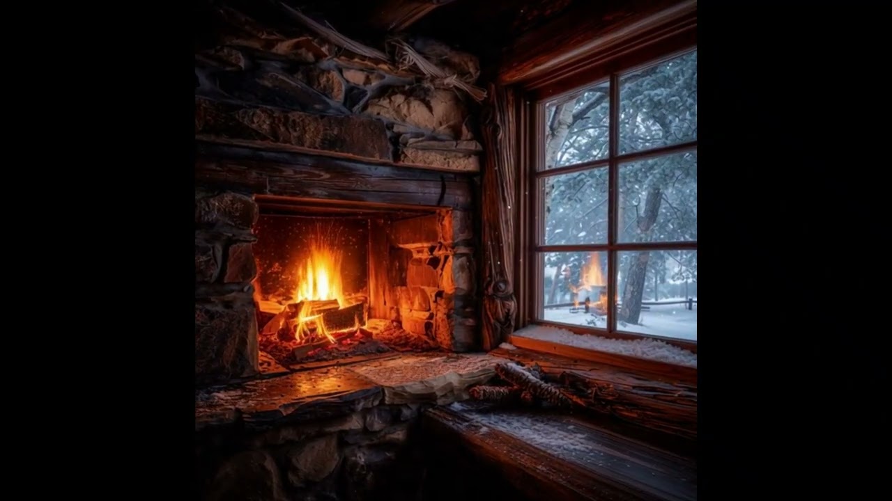 “🔥🔥 Cozy Winter Fireplace 4K UHD – 2 Hours of Relaxing Fire & Snow Ambience 🔥🔥”