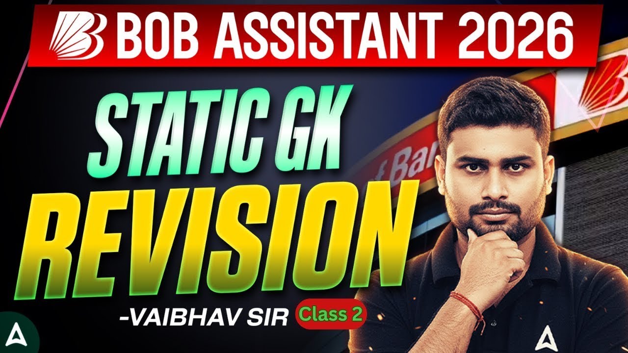 BOB Office Assistant 2026 | Static GK Revision Class 2 | By Vaibhav Sir