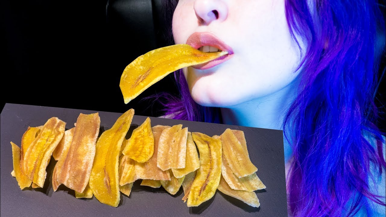 ASMR: Super Crispy & Salty Banana Chips | Indonesian Snack ~ Relaxing Eating Sounds [No Talking|V] 😻
