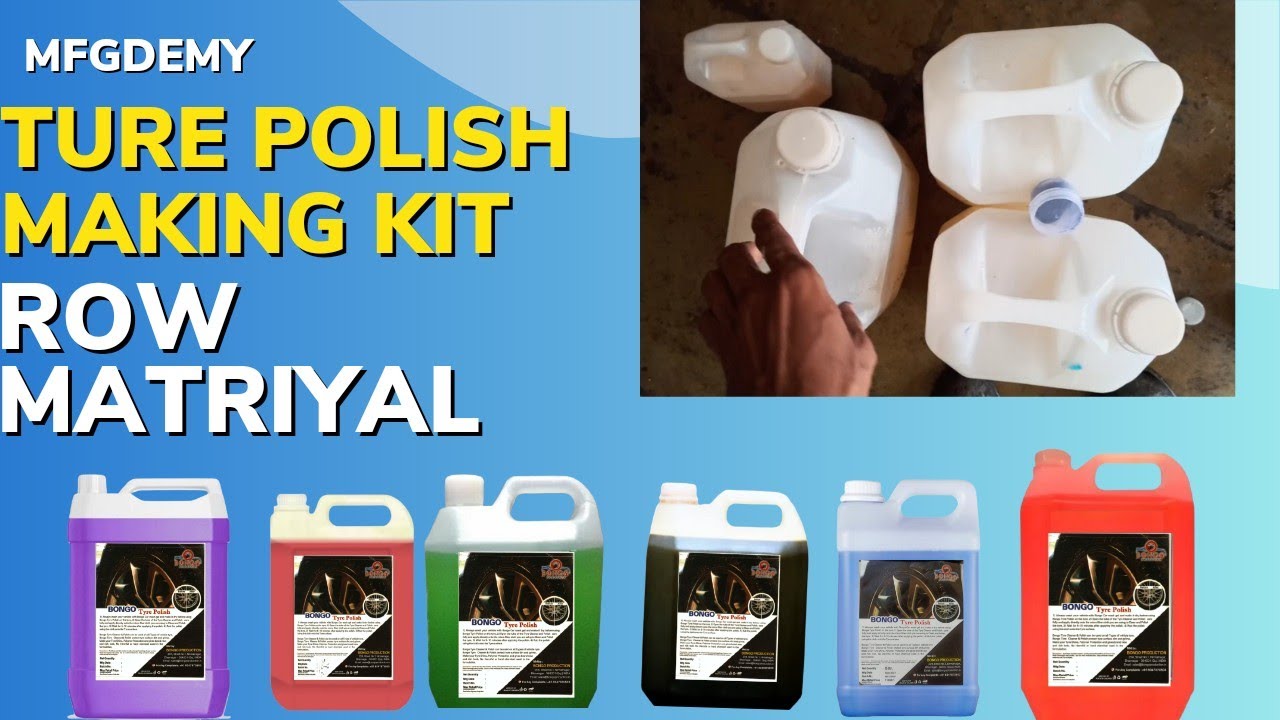 tyre polish making kit|row matriyal for tyre polish making|
