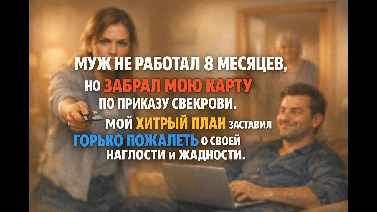 Безработный муж забрал мою карту по приказу мамы, но он не ожидал такого жесткого урока от меня