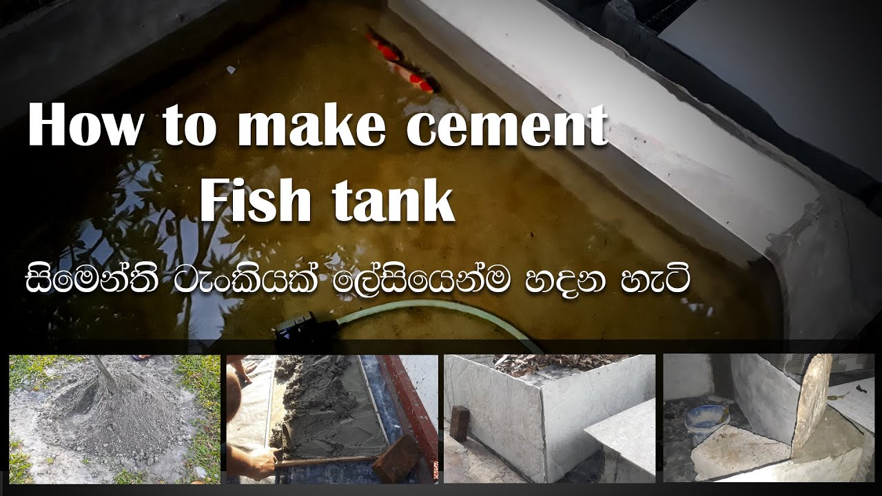How to make a cement fish tank for fish farming - step by step සිමෙන්ති මාළු ටැංකි සාදා ගන්නේ කෙසේද?