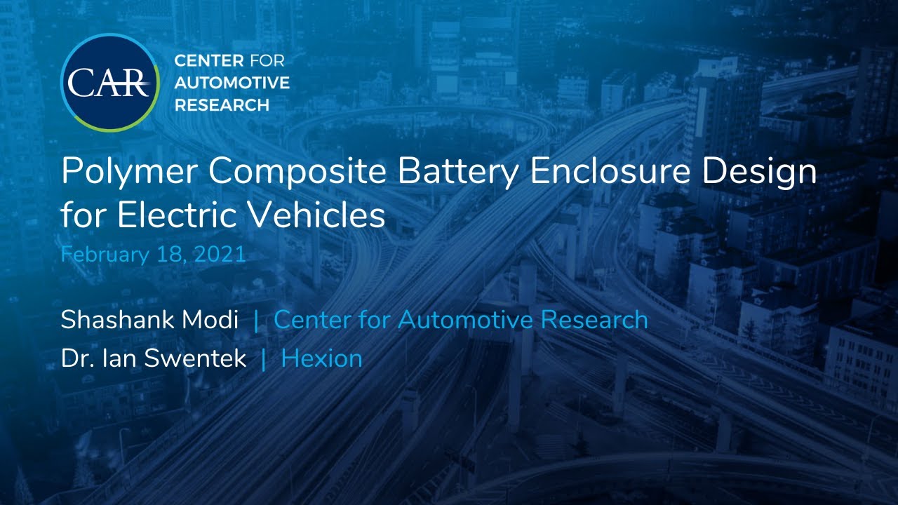 Polymer Composite Battery Enclosure Design for Electric Vehicles
