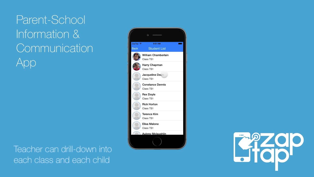 ZapTap Parent-School Communication App Demo