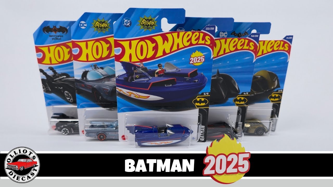 Hot Wheels Batman 2025 - Including the New Casting 1966 Bat Boat