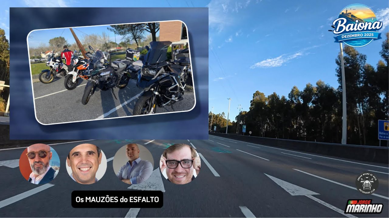 Passeio de Mota por Baiona (Espanha) no final de Dezembro de 2025