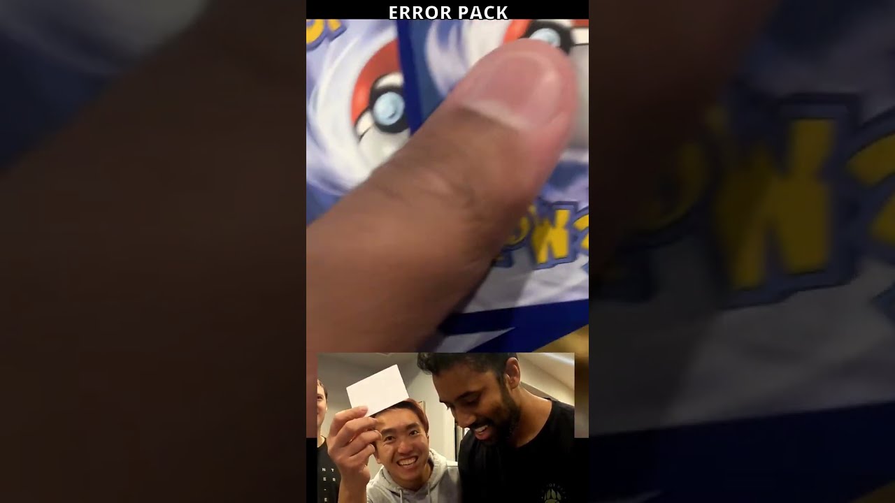 Blank Pok&eacute;mon Card Error Card Pull #shorts #short #pokemon #pokemontcg #pokemonpulls #errorcard