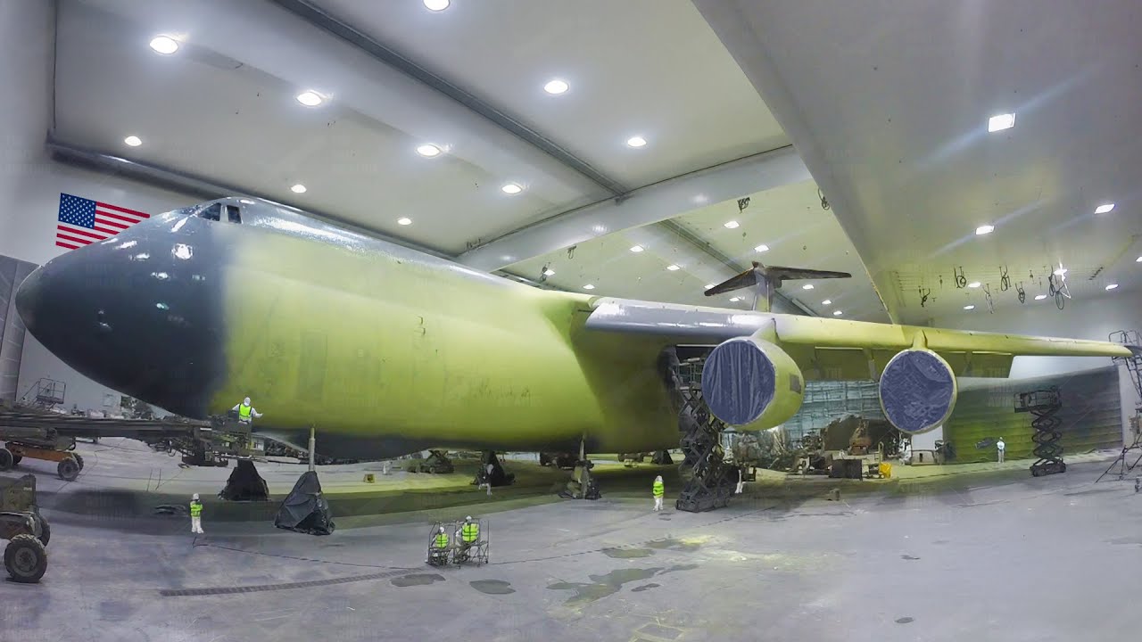 Hypnotic Process of Painting US Air Force Largest Plane Ever Made