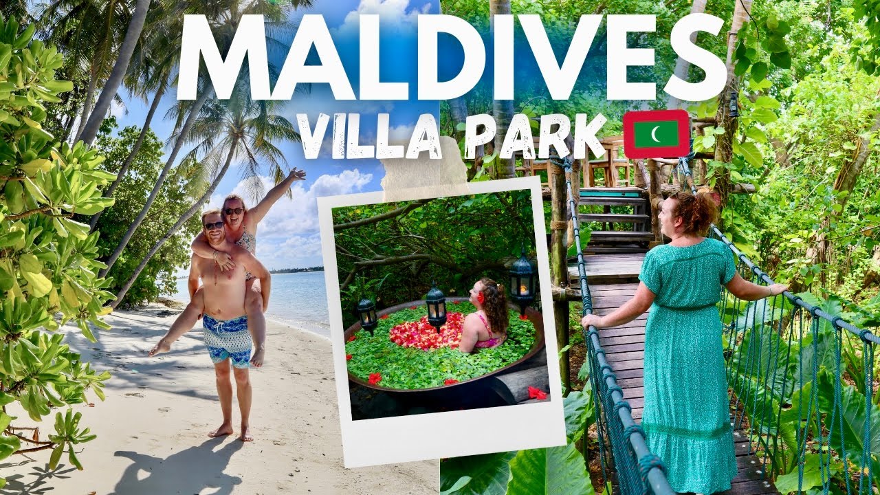MALDIVES VLOG! 🇲🇻 VILLA PARK 🌴 Deluxe Beach Pool Villa, Jungle Lunch,  Sunset Beach Bar & Best Spa 🌺