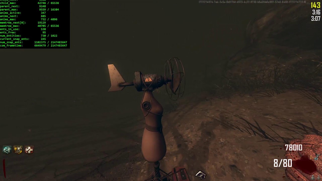 Black Ops 2 Zombies Tranzit high round attempt
