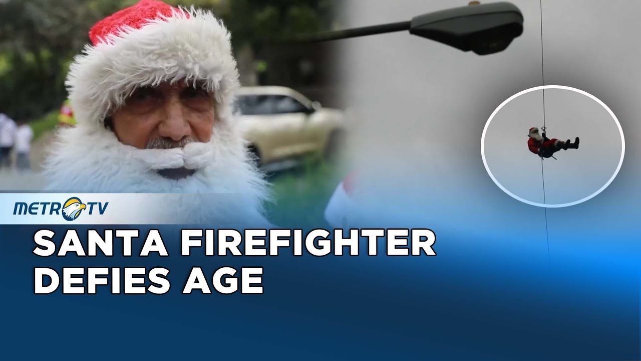 79 Years Old Firefighter Abseils From Bridge to Deliver Christmas Gifts