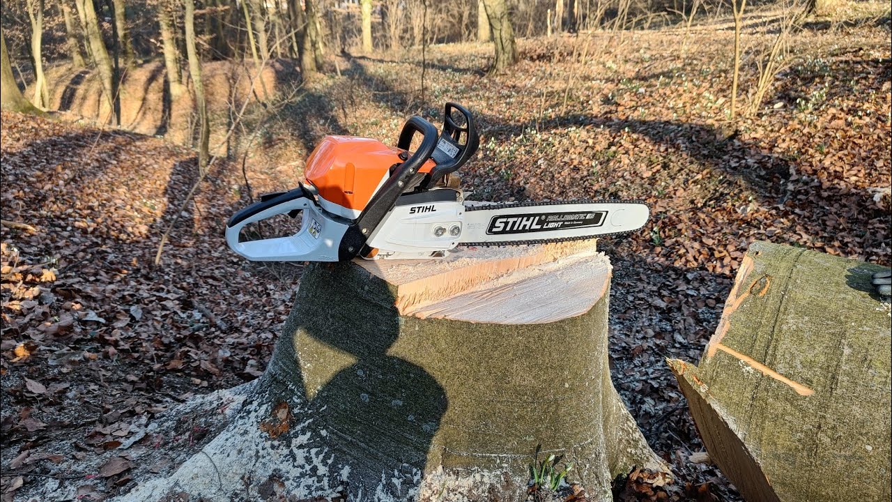 Bucking in the woods with MS 362cm