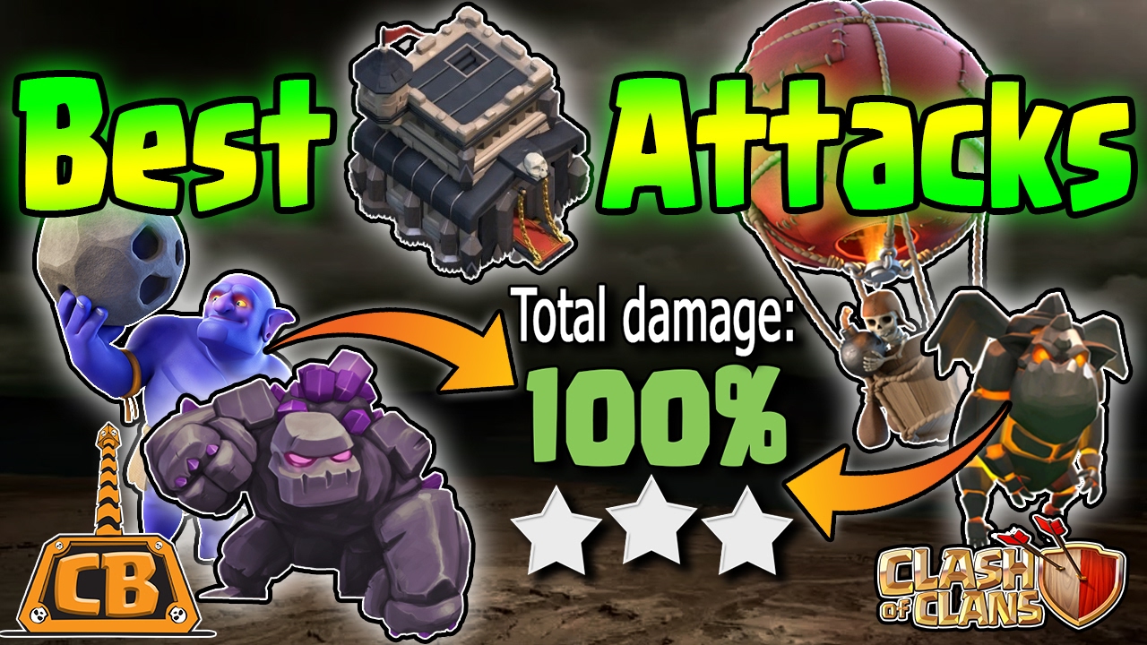BEST TH9 ATTACKS - 4-Town Hall 9 War 3 Star Strategies - Clash of Clans - GoHoBo GoBoLaLoon