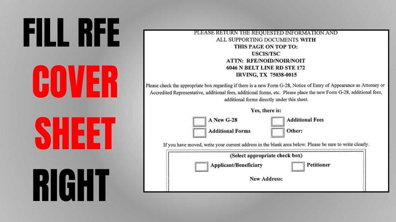 What To Select In The RFE Cover Sheet | STEM OPT RFE