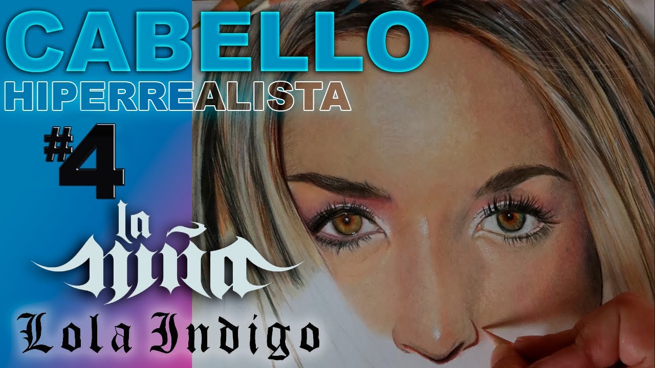 Cómo dibujar CABELLO HIPERREALISTA con Lápices de colores en TIEMPO REAL/LOLA INDIGO PARTE 4