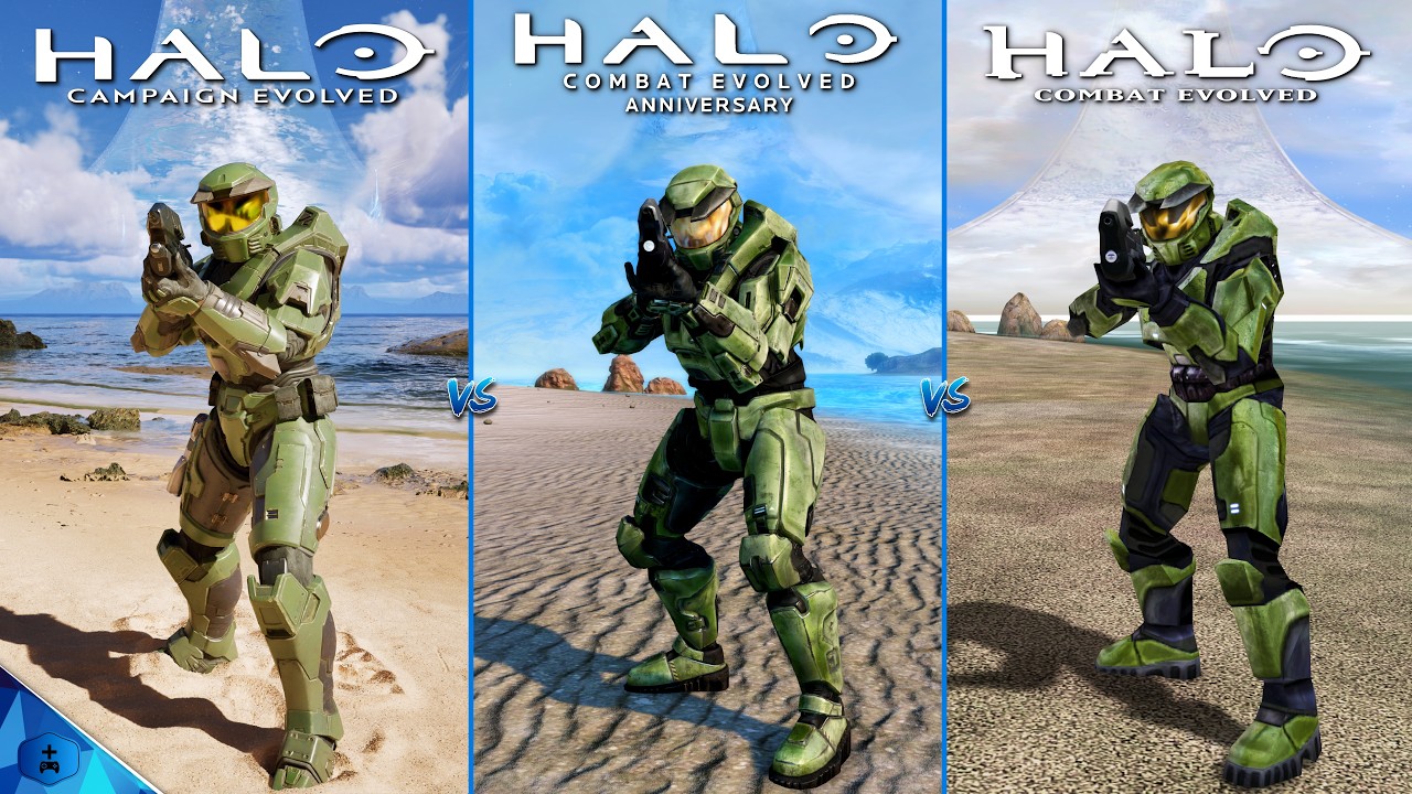 Halo: Campaign Evolved vs Anniversary vs Original - Graphics and Details Comparison