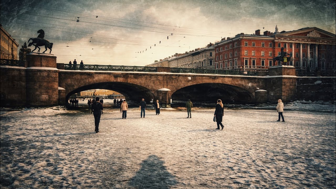 Прогулка по замёрзшей Фонтанке