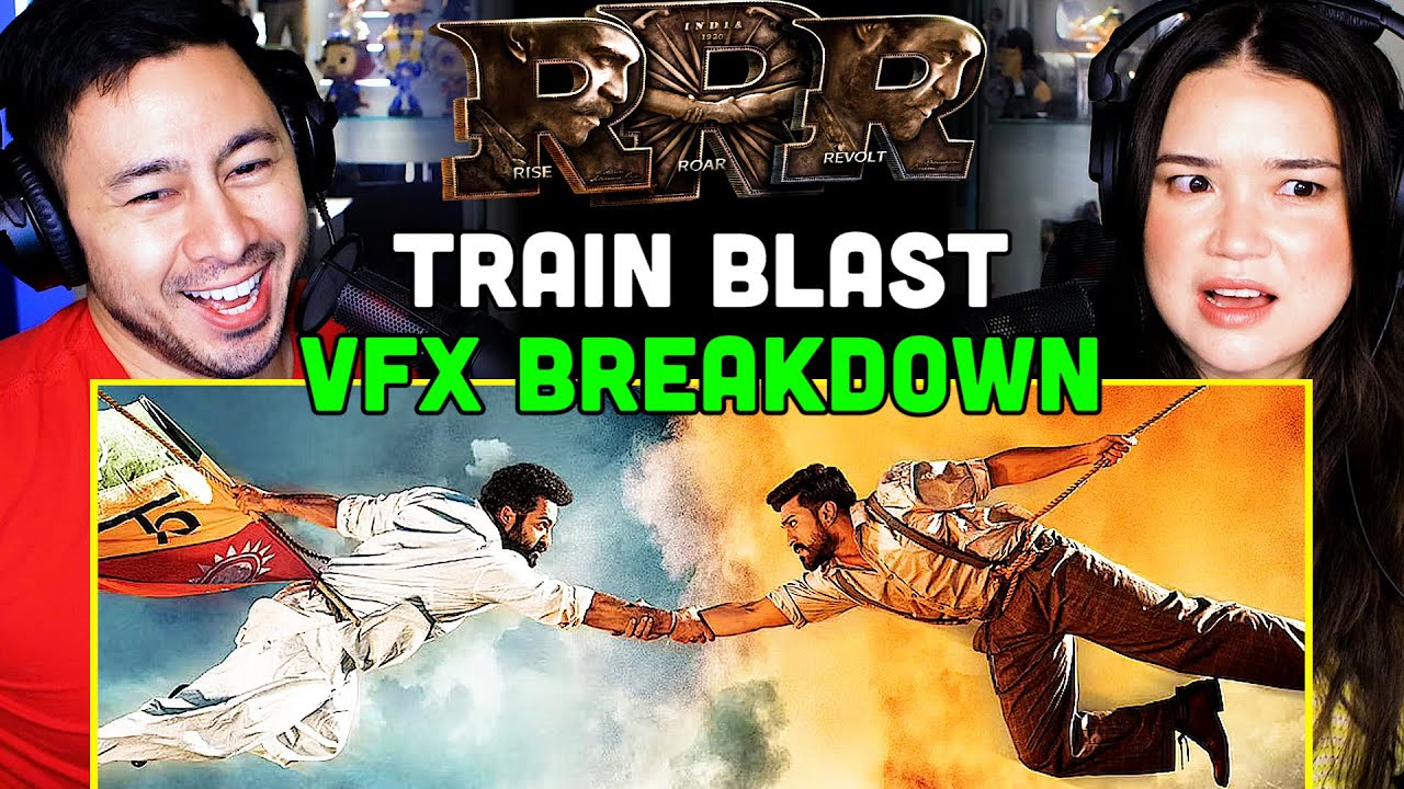 RRR Train Blast Scene VFX BREAKDOWN Reaction! | Surpreeze VFX Studio | Srinivas Mohan | SS Rajamouli
