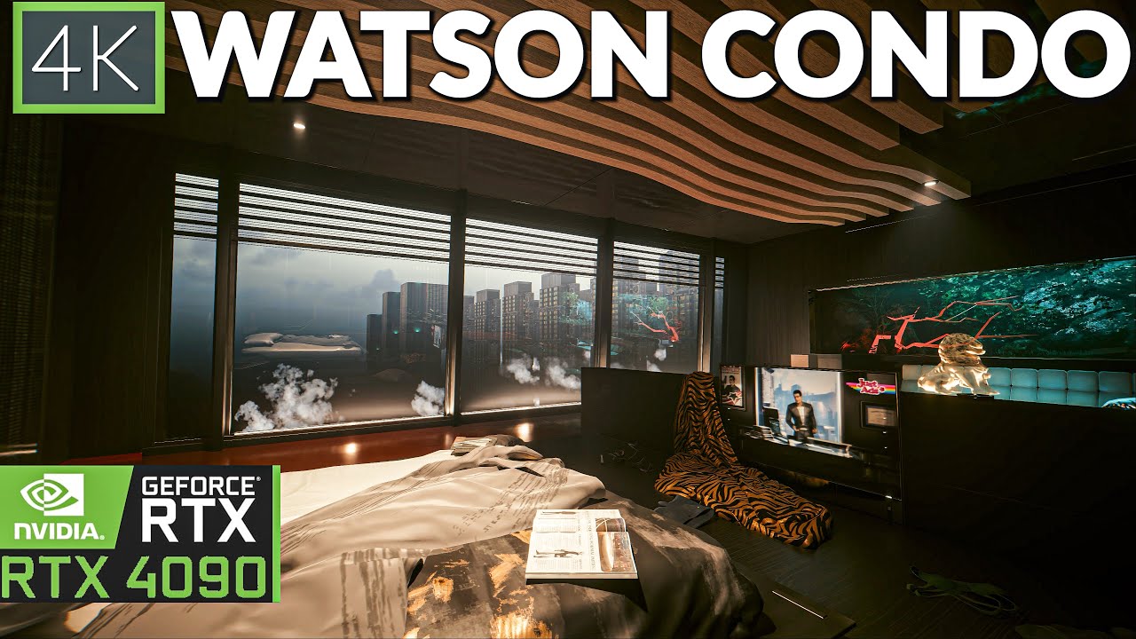 Cyberpunk 2077 2.1 Sunrise over Condo in Konpeki Plaza: DLSS 3.5 Path Tracing AI RTX 4090