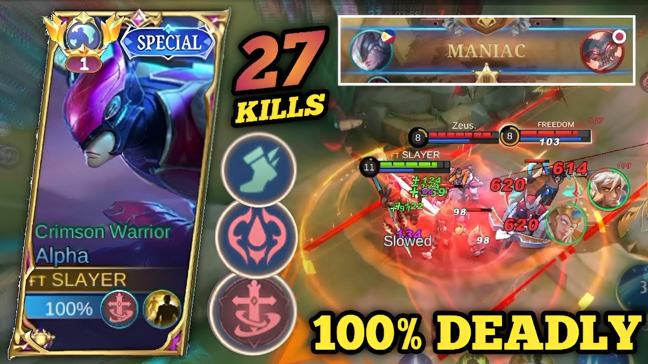 Alpha Best Build And Emblem 2023: Alpha EXP Lane Monster | Alpha Gameplay | MLBB