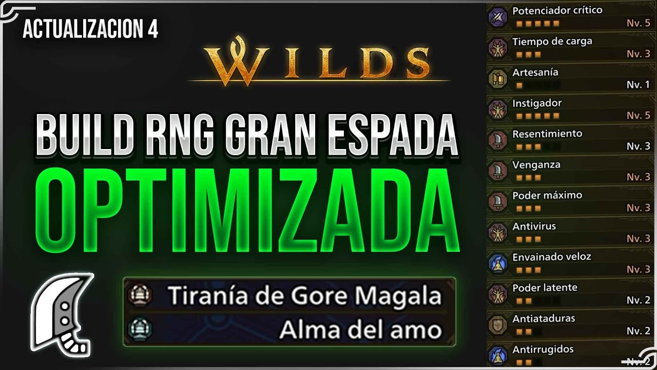 Build GRAN ESPADA / TÍRANIA DE GORE MAGALA  y ALMA DEL AMO | Monster Hunter Wilds