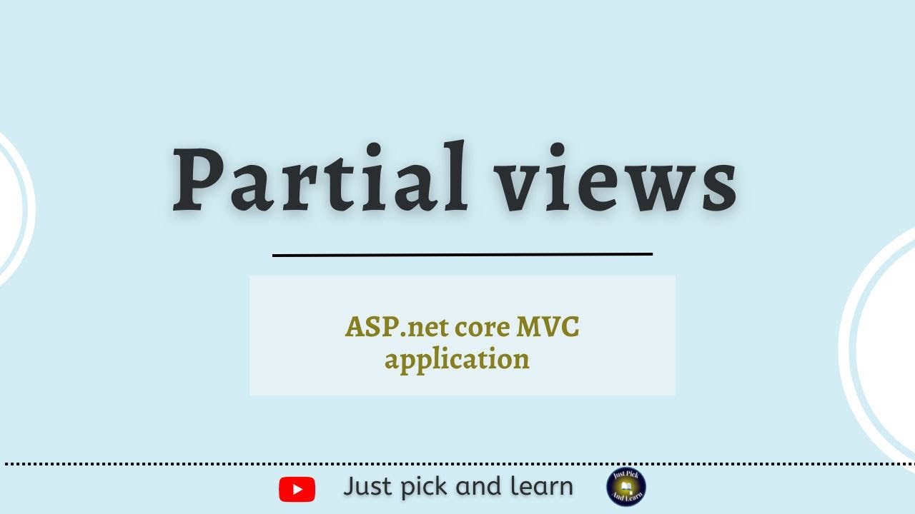 Частичные представления в asp.net core MVC 6.0 | Учебник по asp.net core MVC для начинающих