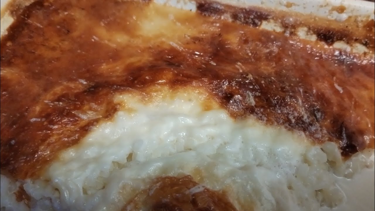 Old fashioned rice pudd in an AIRFRYER.
