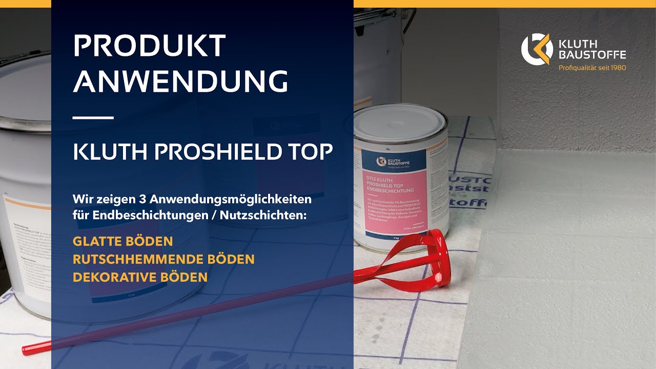 Beschichtungen von glatten, rutschhemmenden und dekorativen Böden | KLUTH PROSHIELD TOP