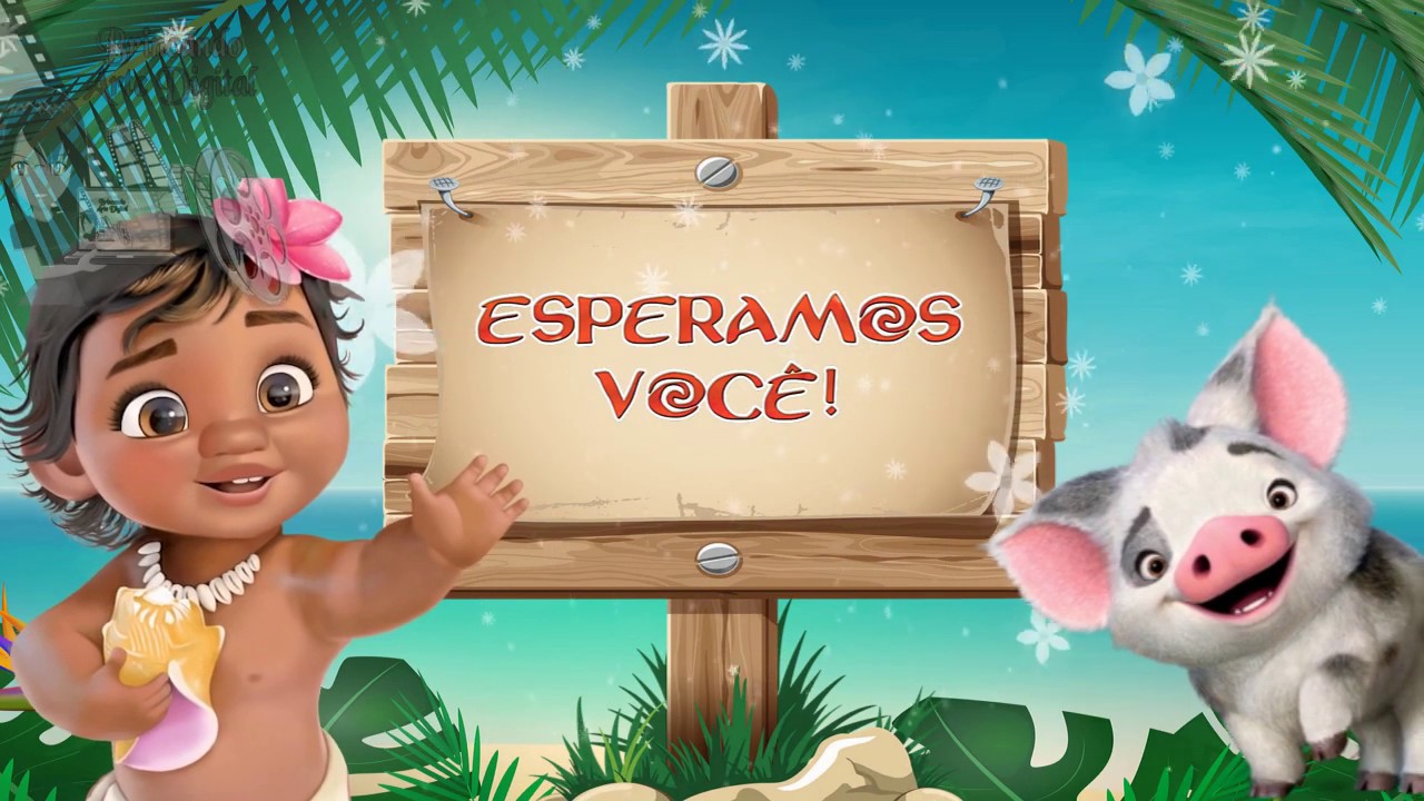 Convite Animado Moana Baby