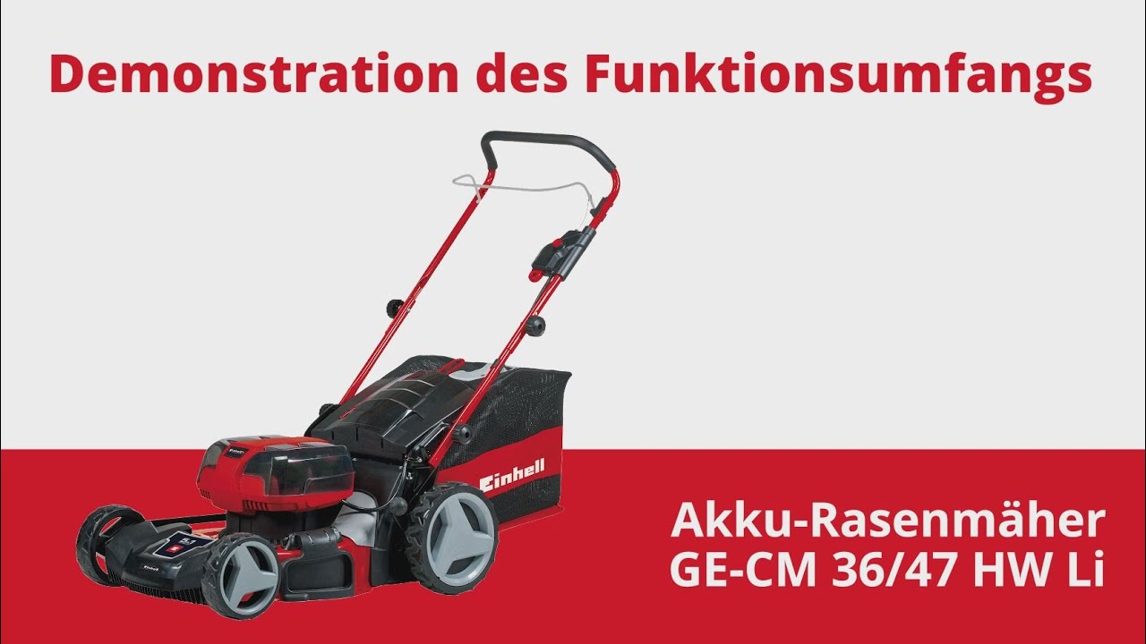 Funktionen des Einhell Akku-Rasenmähers GE-CM 36/47 HW Li | #tutorial