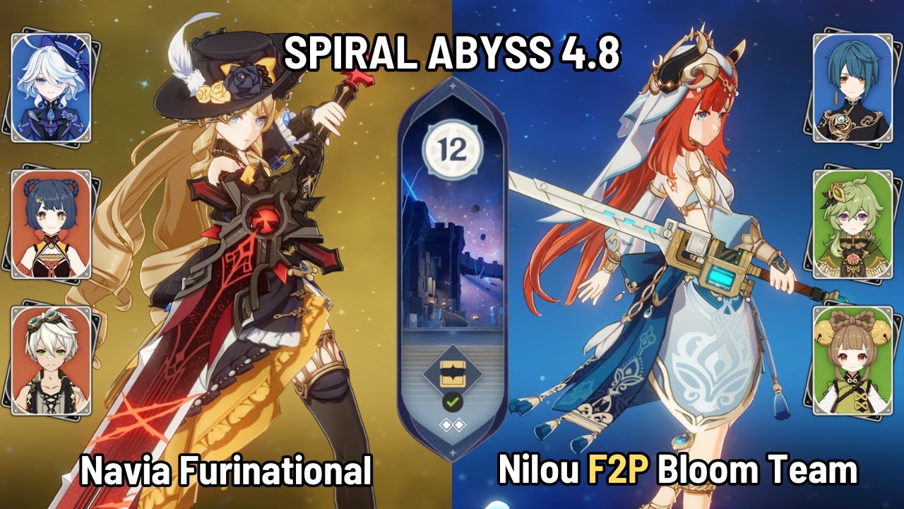 C0 Navia Furinational | C0 Nilou Collei F2P Bloom Team | Spiral Abyss 4.8 Floor 12 | Genshin Impact