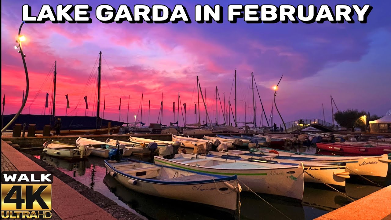 BARDOLINO , LAKE GARDA ITALY LATEST SITUATION IN FEBRUARY. | #walkingtour 4K 60FPS