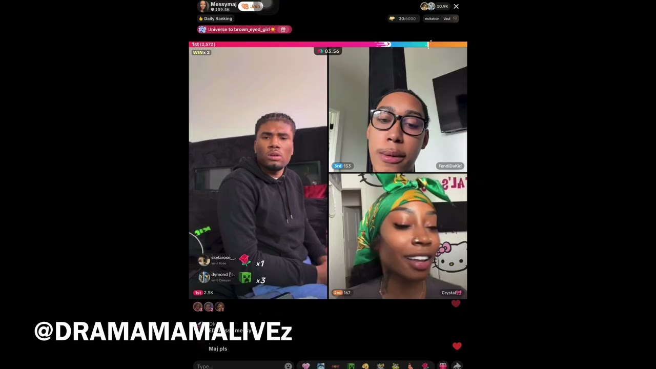 MESSY MAJ TIKTOK LIVE: CRYSTAL VS TONY&hellip; TONY STOLE HER BAG?!?!.. CRYSTAL TOOK HER PHONES?!?!
