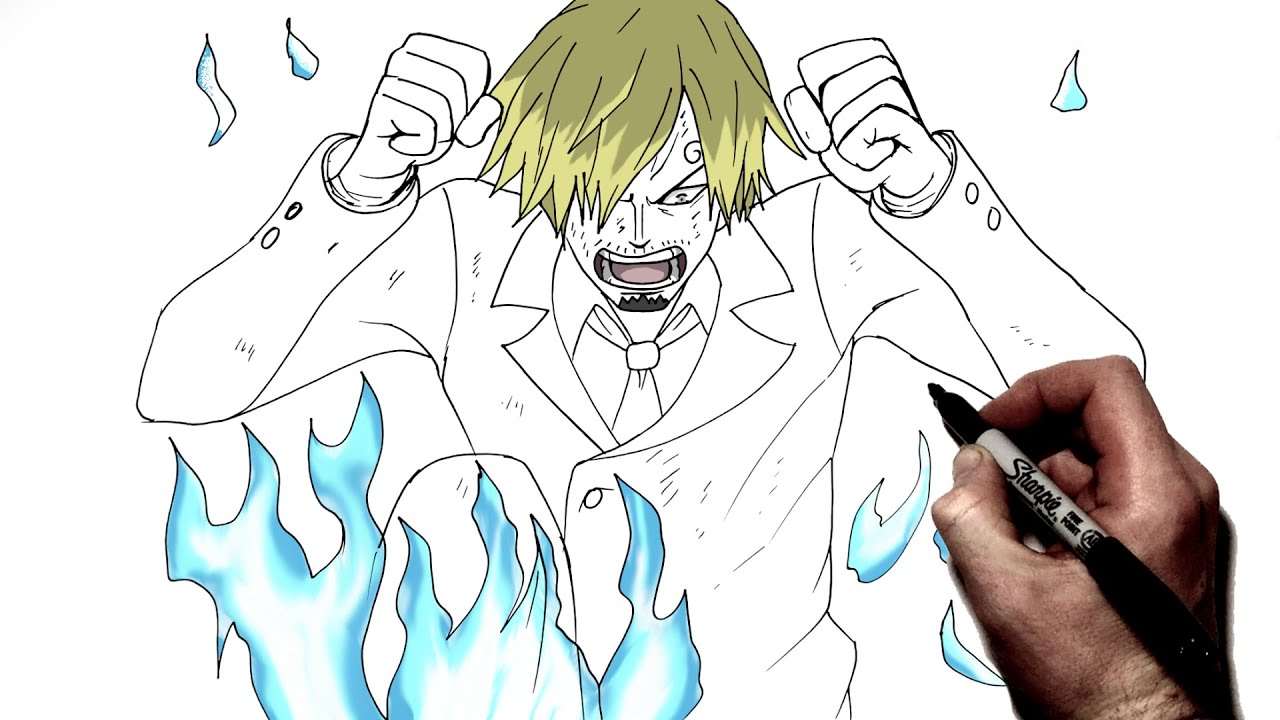 How To Draw Sanji Ifrit Jambe | Step By Step | One Piece