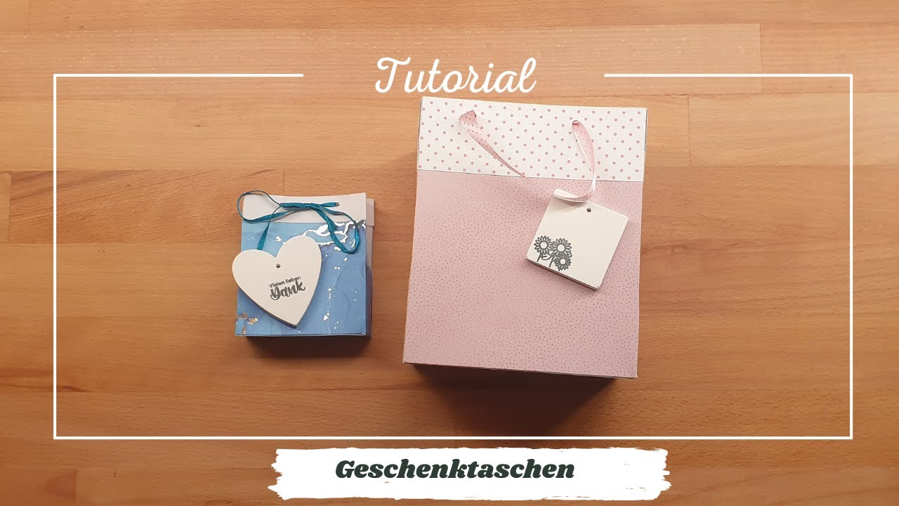 Geschenktaschen ganz einfach selber basteln Action Papier Verpackung Tutorial