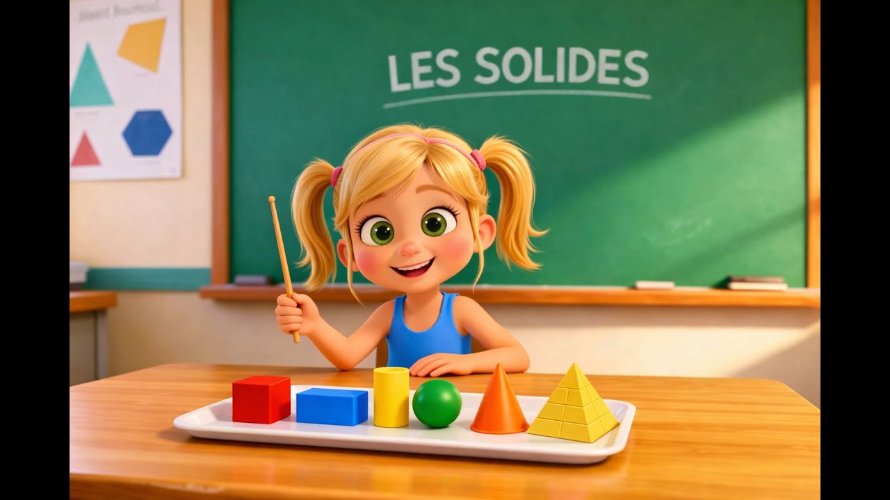 🟡🔷APPRENDS LES SOLIDES AVEC SELYN 🎶 Vidéo éducative ✨