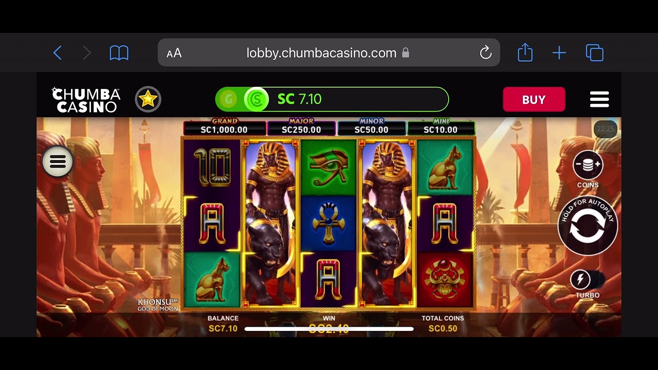Quick $10 into Chumba Casino new game Khonsu - God of moon