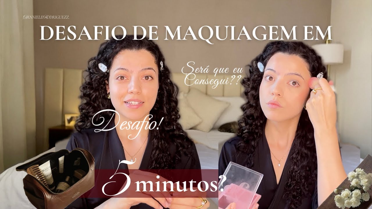 DESAFIO DOS 5 MIN É possível fazer uma maquiagem em 5min?| Sendo realista com vocês