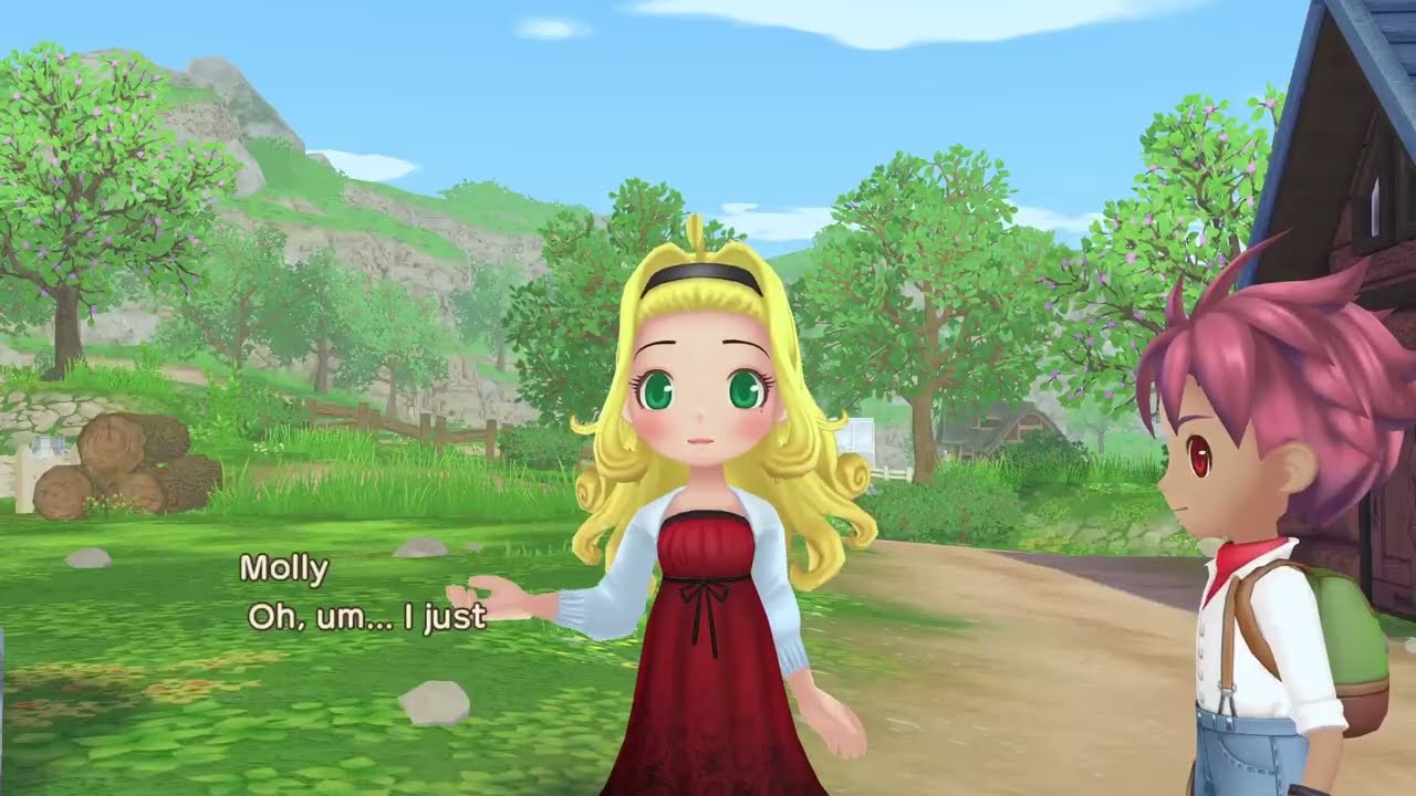 story of seasons:a wonderful life:changing my hair from green to pink!