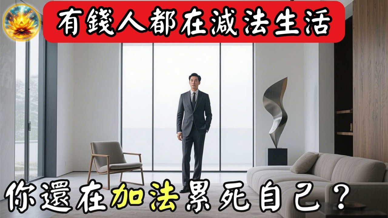 別再忙著加法人生！會賺錢的人都在做減法，富人從不說的秘密：極簡才是真正的財富開關【宸辰的分享天地】