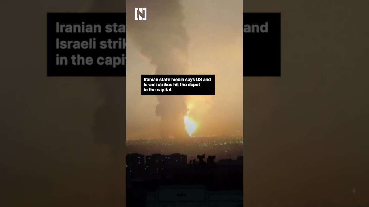 Inferno as air strikes hit Tehran oil depot