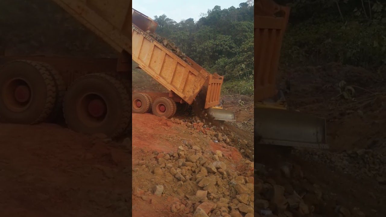 Incredible Crary Truck Dumping Stone