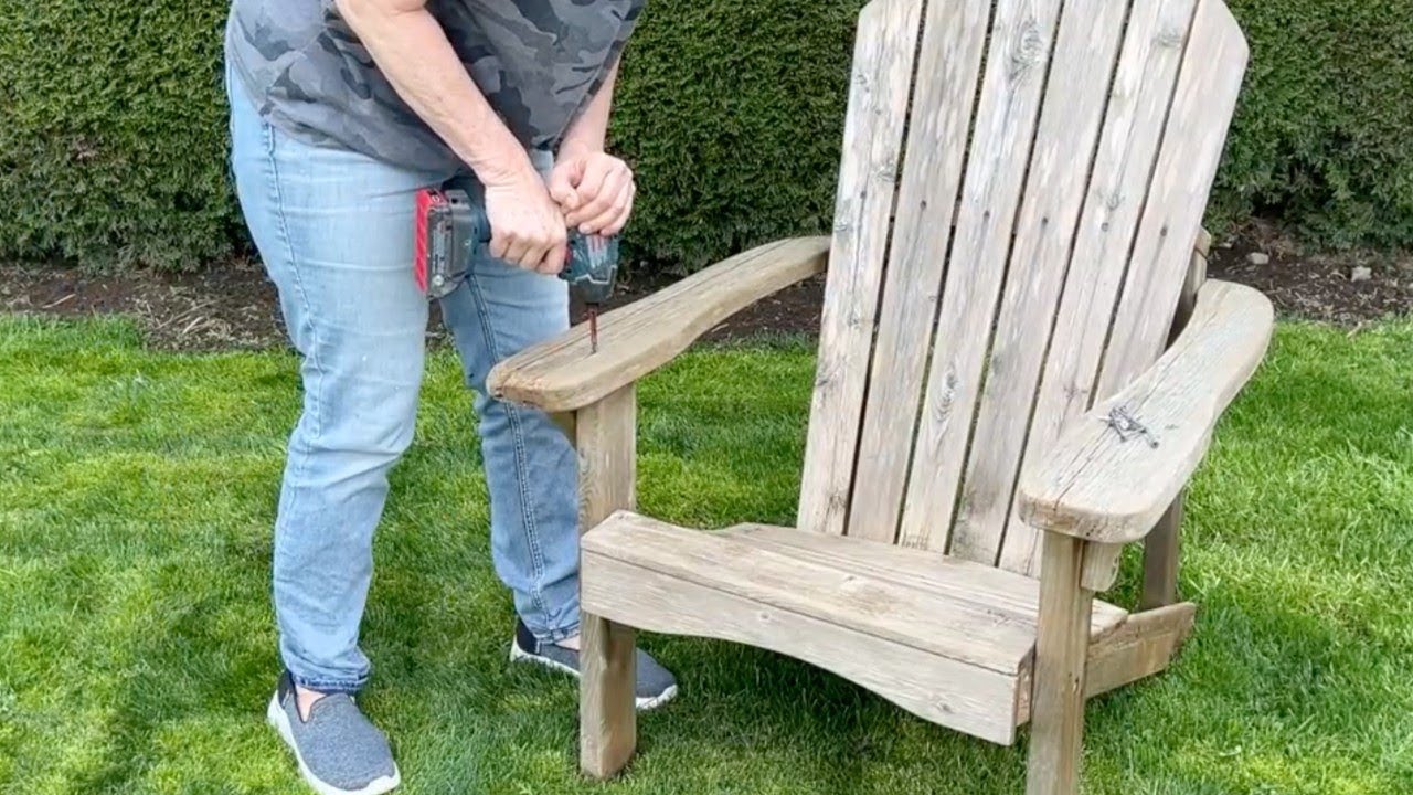 Drill a hole into an old chair for this GENIUS porch idea!