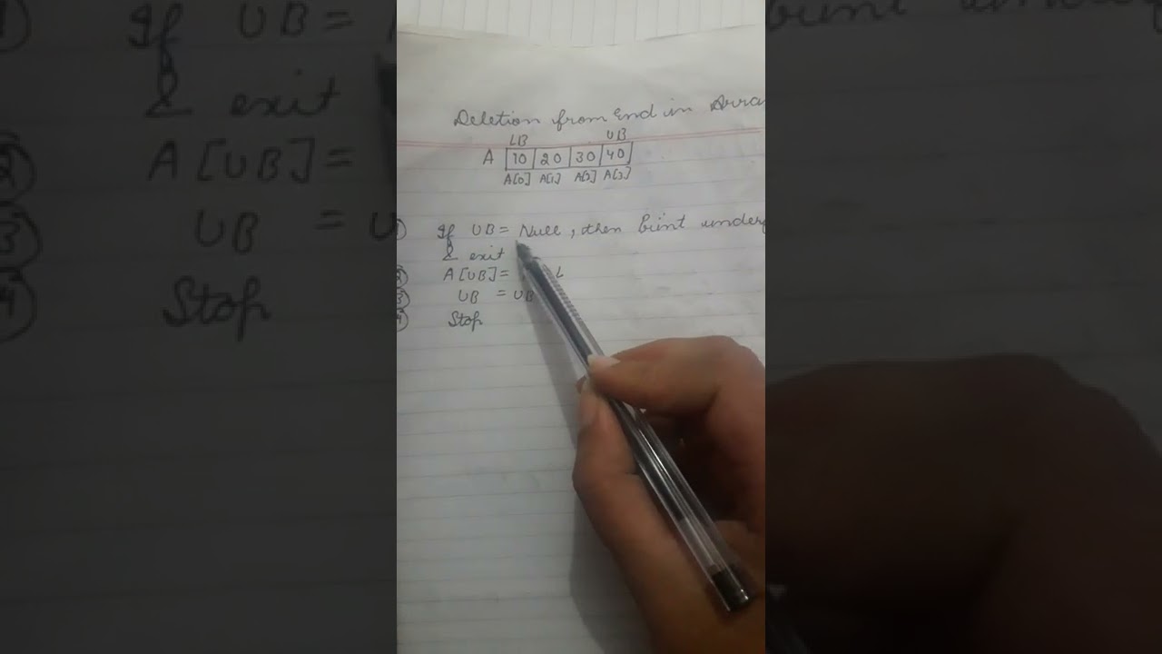 Delete an element from end in Array