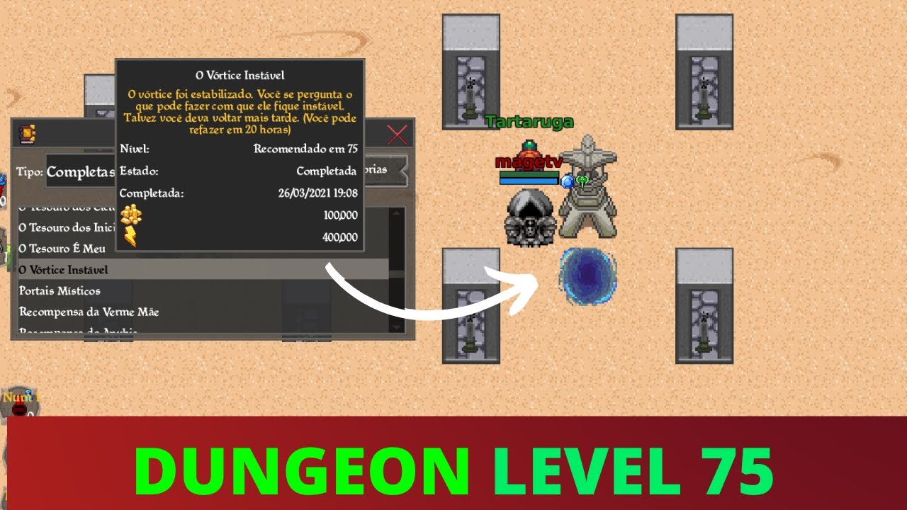 MISS&Atilde;O : O V&Oacute;RTICE  INSTAVEL ( DUNGEON LV 75 )