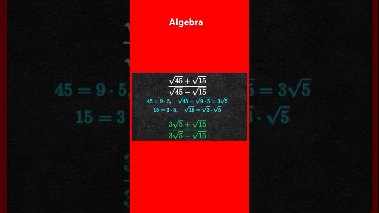 Algebra Radical Trick You Must Know