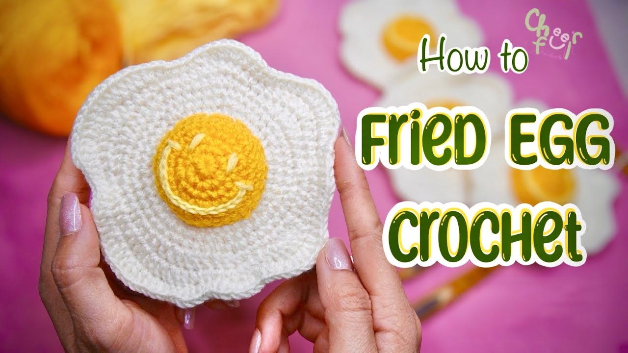 Smiley Fried Egg face crochet     | Cheerful Handmade