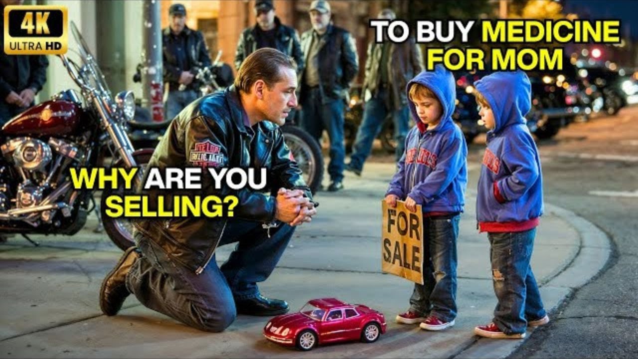 Kleine Zwillinge verkauften ihr Spielzeug für ihre kranke Mutter … bis die Hells Angels mit glänzend