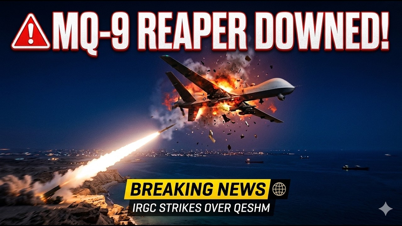 IRGC Navy Downs US MQ-9 Reaper Drone Over Qeshm Island | Persian Gulf Escalation