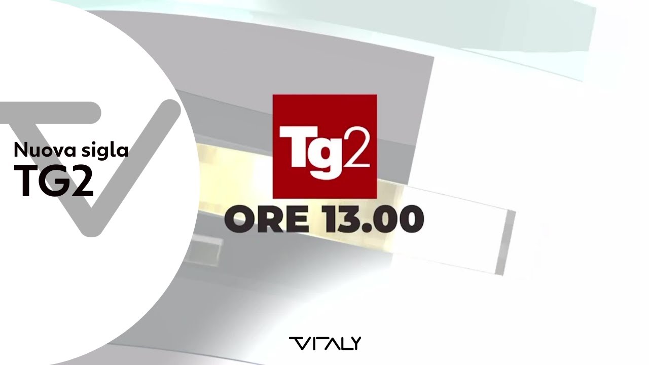 Nuova sigla TG2 - Edizione delle 13 (sigla + titoli)